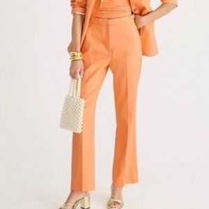 JCrew stretch linen Flare Pants In Coastal Sunset Size 10 NWT. PANTS ONLY
